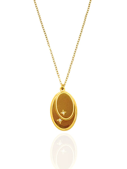 gold necklace, timeless jewellery, perfect gift for her, elegant necklace, charm necklace, best gift for her, classic gold chain necklace, stylish gift, statement necklace, versatile necklace, necklace Australia, link chain necklace, interlocking pendant necklace, y-shaped necklace, necklace with stone pendant, necklace with bold pendant, pendant with stones, necklace with gem pendant, necklace with colored stone pendant, gem necklace, bold pendant necklace