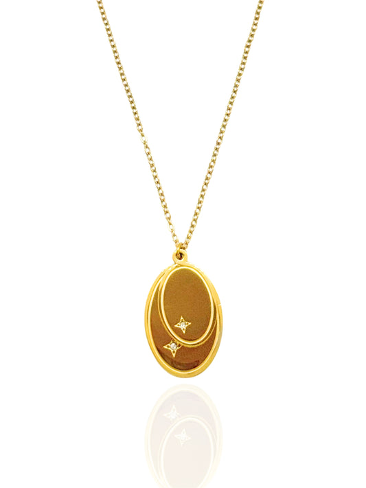 gold necklace, timeless jewellery, perfect gift for her, elegant necklace, charm necklace, best gift for her, classic gold chain necklace, stylish gift, statement necklace, versatile necklace, necklace Australia, link chain necklace, interlocking pendant necklace, y-shaped necklace, necklace with stone pendant, necklace with bold pendant, pendant with stones, necklace with gem pendant, necklace with colored stone pendant, gem necklace, bold pendant necklace