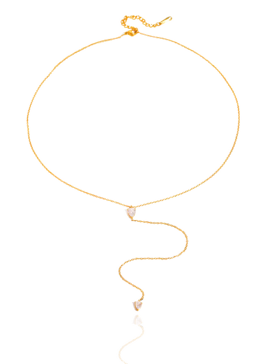 timeless jewellery, perfect gift for her, elegant necklace, charm necklace, best gift for her, classic gold chain necklace, stylish gift, statement necklace, versatile necklace, necklace Australia, y-shaped necklace, link chain necklace, necklace with minimal stones, dainty necklace
