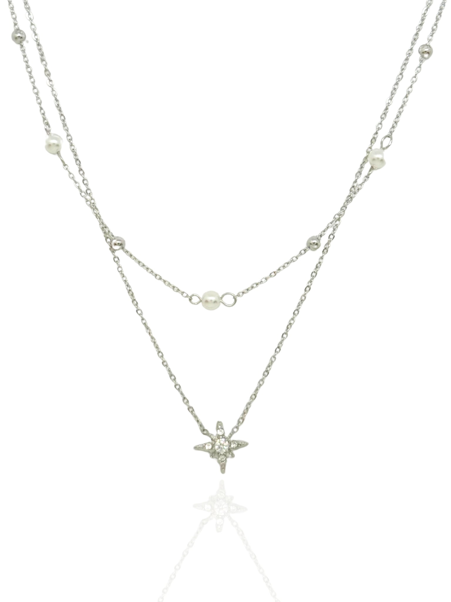 silver necklace, timeless jewellery, perfect gift for her, elegant necklace, charm necklace, best gift for her, classic gold chain necklace, stylish gift, statement necklace, versatile necklace, necklace Australia, link chain necklace, interlocking pendant necklace, y-shaped necklace, necklace with stone pendant, necklace with bold pendant, pendant with stones, necklace with gem pendant, gem necklace, layered necklace, star pendant, moon pendant necklace, star and pearl pendant